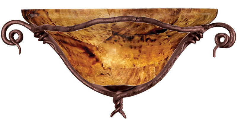 Kalco 3496BA/PS08 One Light Wall Sconce, Bark