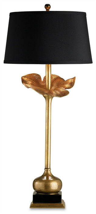 Currey and Company 6240 One Light Table Lamp, Antique Brass/Black