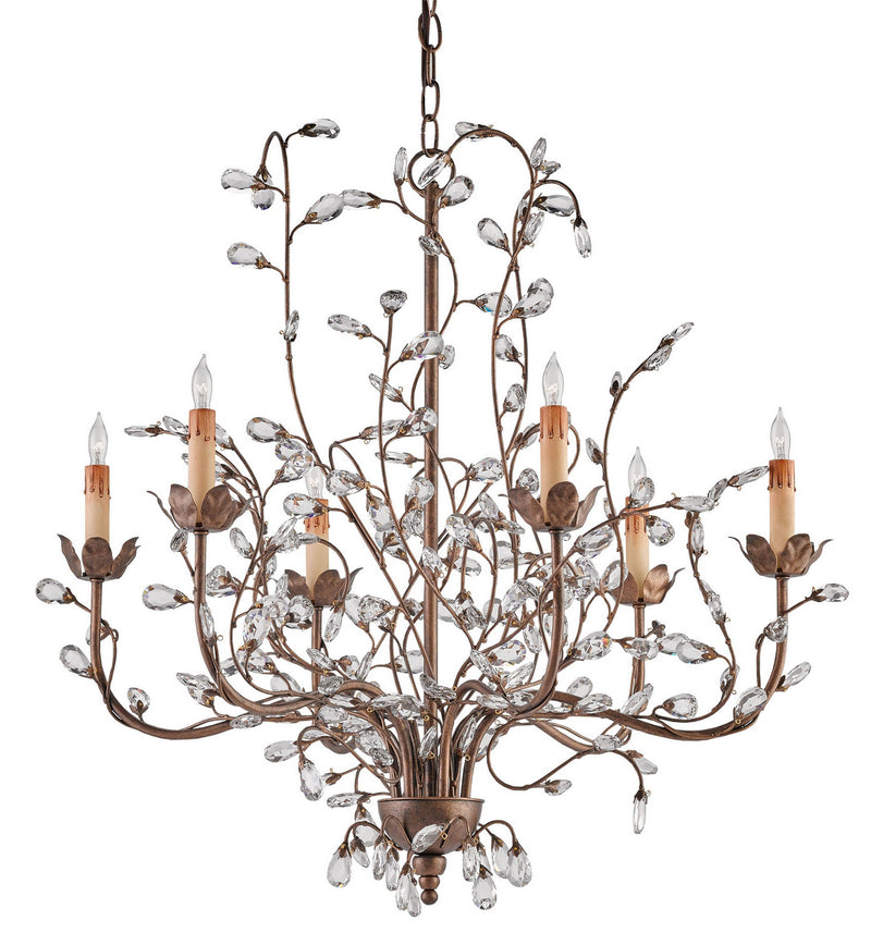 Currey and Company 9882 Six Light Chandelier, Cupertino