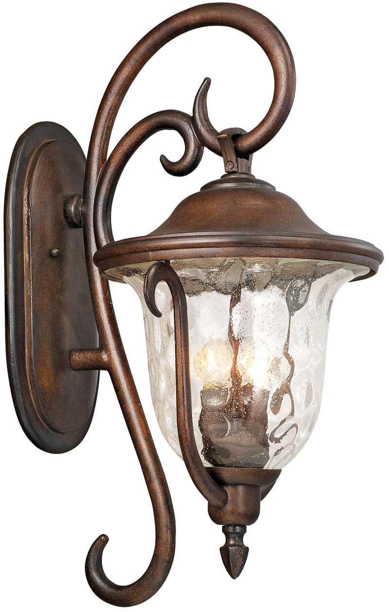 Kalco 9002BB Three Light Outdoor Wall Bracket, Burnished Bronze