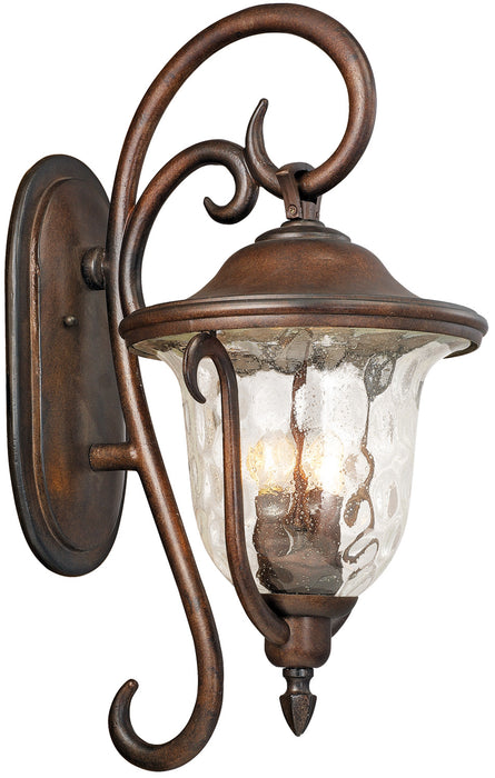 Kalco 9002BB Three Light Outdoor Wall Bracket, Burnished Bronze