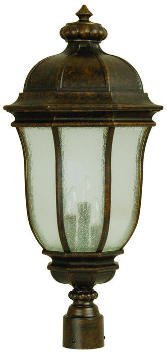 Craftmade Z3325-PRO Three Light Outdoor Post Mount, Peruvian Bronze Outdoor