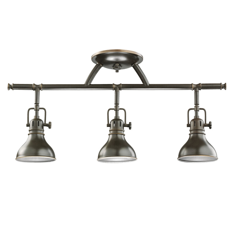 Kichler 7050OZ Three Light Rail Light, Olde Bronze