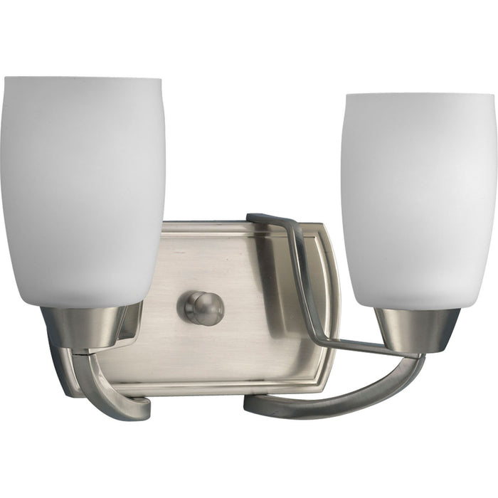 Progress Lighting P2795-09 Two Light Bath, Brushed Nickel