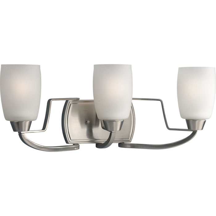 Progress Lighting P2796-09 Three Light Bath, Brushed Nickel
