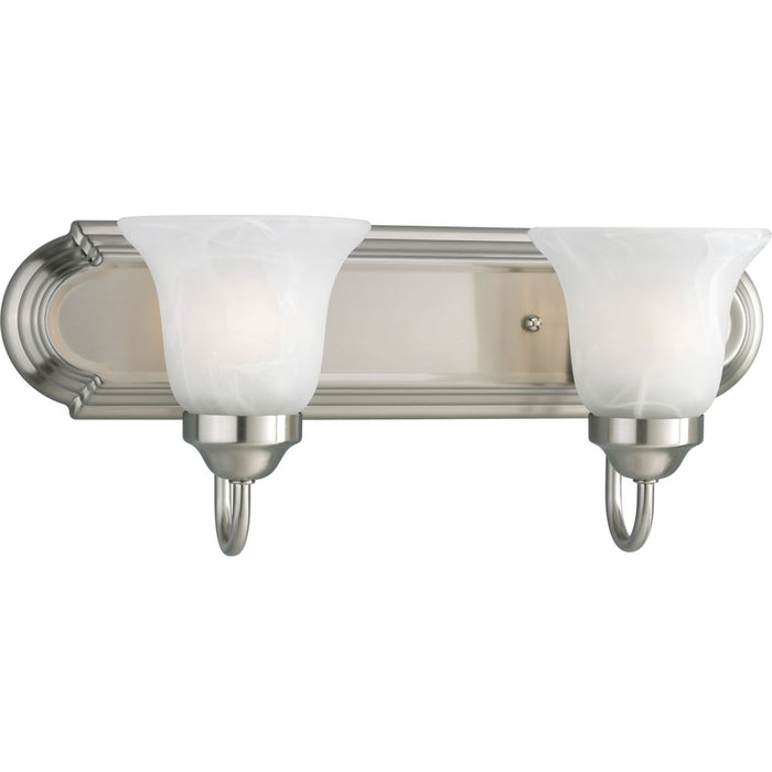 Progress Lighting P3052-09 Two Light Bath Bracket, Brushed Nickel