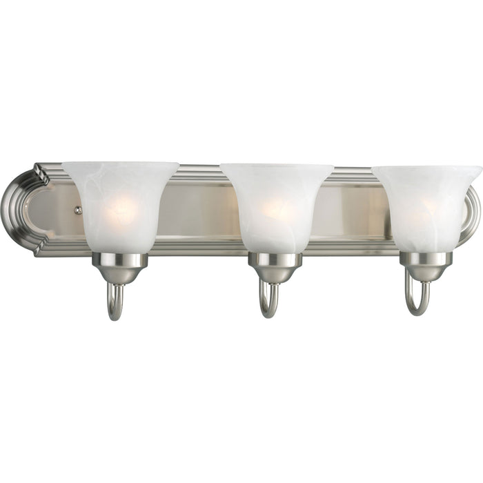 Progress Lighting P3053-09 Three Light Bath Bracket, Brushed Nickel