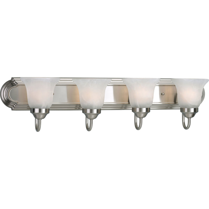 Progress Lighting P3054-09 Four Light Bath Bracket, Brushed Nickel