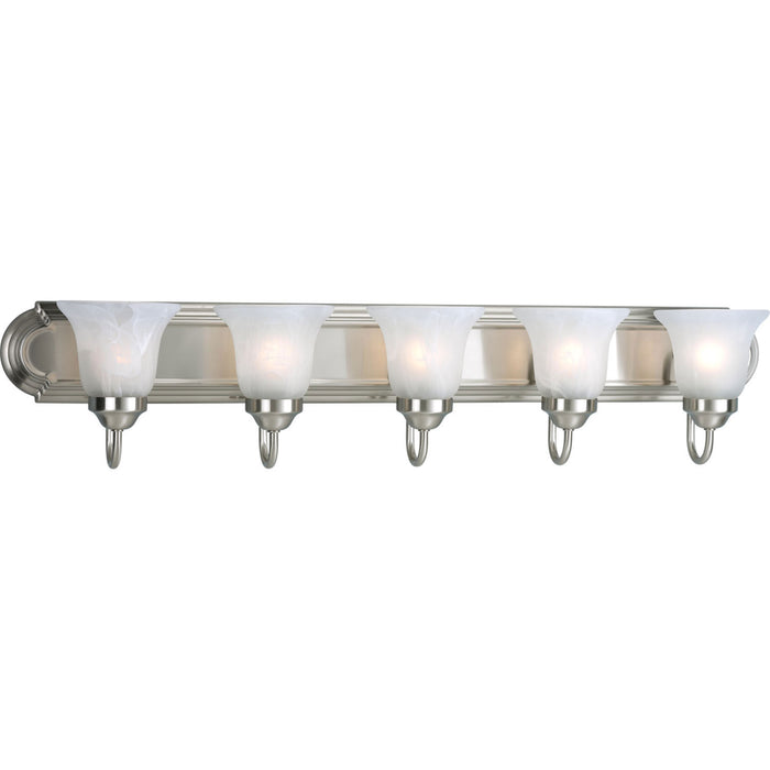 Progress Lighting P3055-09 Five Light Bath Bracket, Brushed Nickel