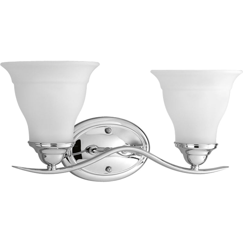 Progress Lighting P3191-15 Two Light Bath Bracket, Polished Chrome
