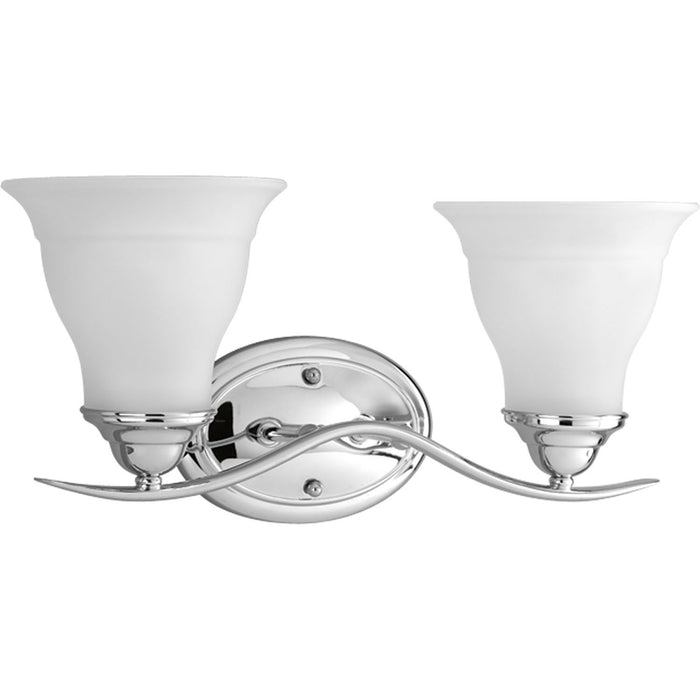 Progress Lighting P3191-15 Two Light Bath Bracket, Polished Chrome