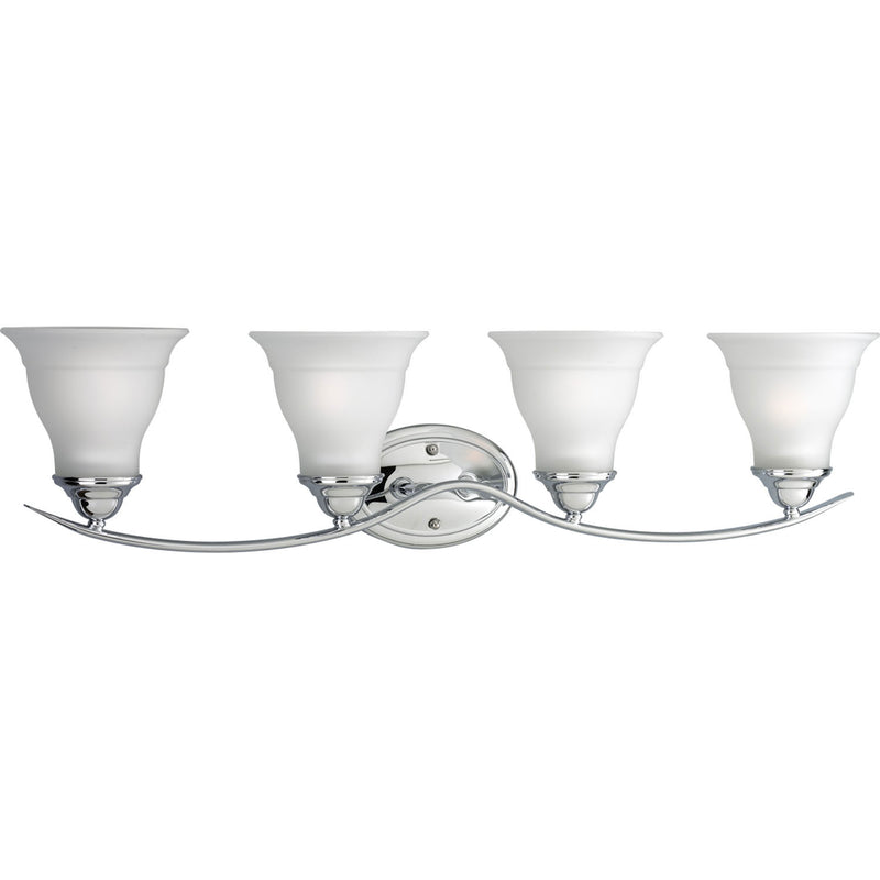 Progress Lighting P3193-15 Four Light Bath Bracket, Polished Chrome