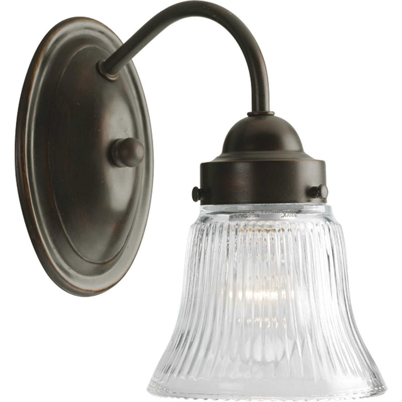 Progress Lighting P3287-20 One Light Bath Bracket, Antique Bronze