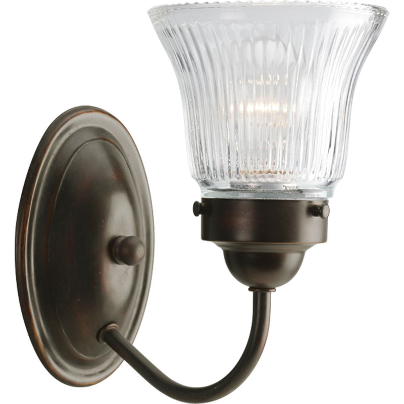 Progress Lighting P3287-20 One Light Bath Bracket, Antique Bronze