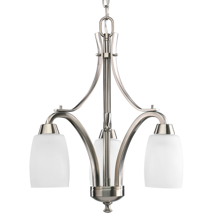 Progress Lighting P4434-09 Three Light Chandelier, Brushed Nickel