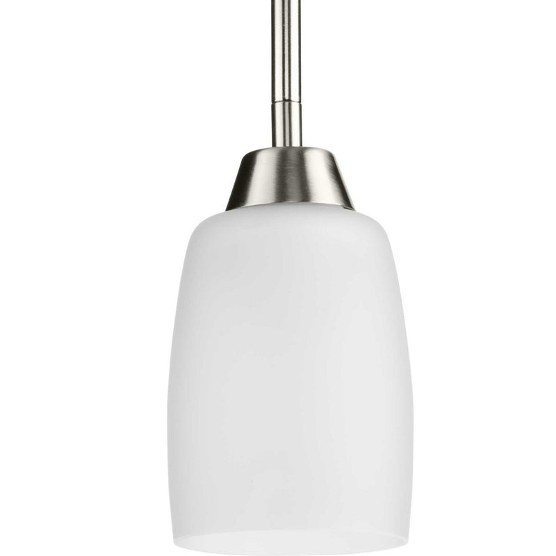Progress Lighting P5108-09 One Light Mini Pendant, Brushed Nickel