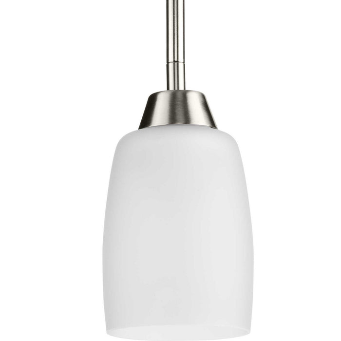 Progress Lighting P5108-09 One Light Mini Pendant, Brushed Nickel