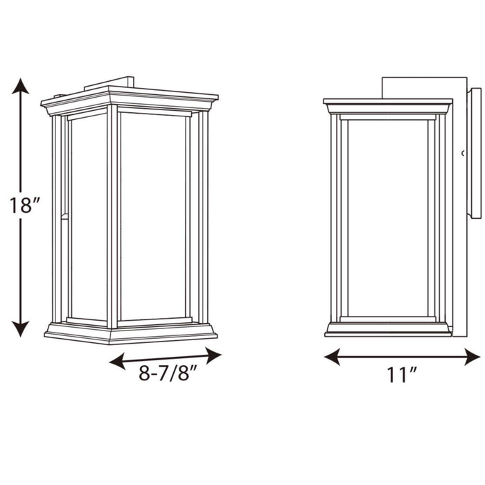 Progress Lighting P5613-31 One Light Wall Lantern, Black