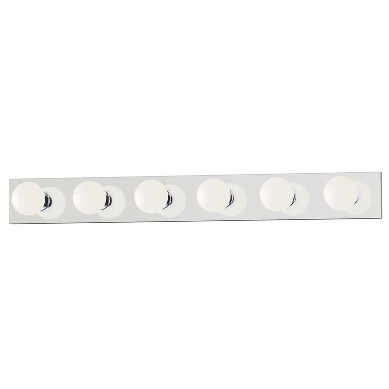 Maxim 4456PC Six Light Bath Vanity, Polished Chrome