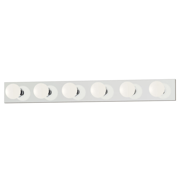 Maxim 4456PC Six Light Bath Vanity, Polished Chrome