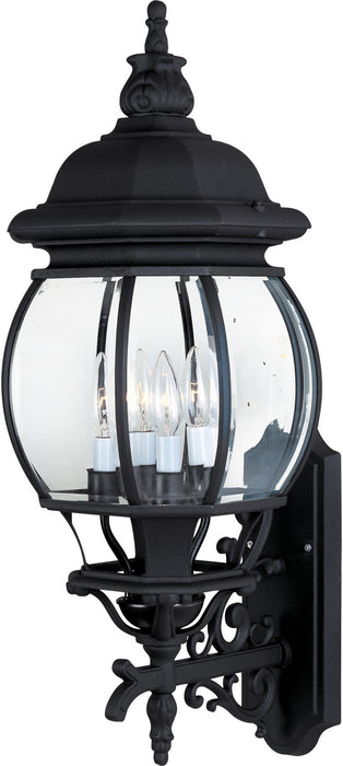 Maxim 1037BK Four Light Outdoor Wall Lantern, Black