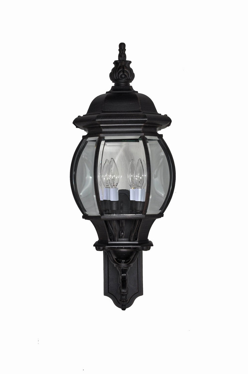 Maxim 1037BK Four Light Outdoor Wall Lantern, Black