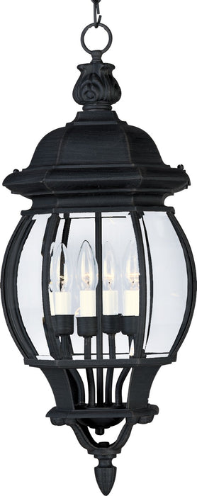 Maxim 1039BK Four Light Outdoor Hanging Lantern, Black