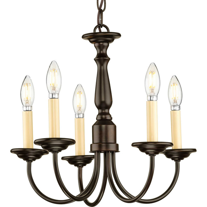 Progress Lighting P4009-20 Five Light Chandelier, Antique Bronze
