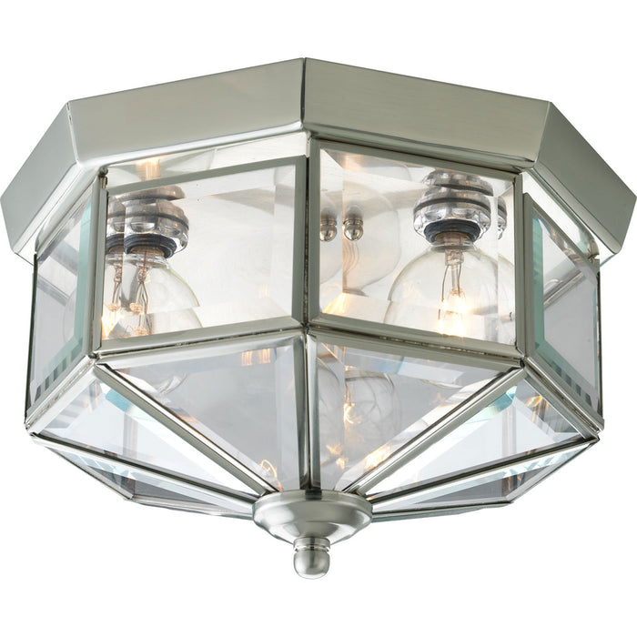 Progress Lighting P5788-09 Three Light Flush Mount, Brushed Nickel