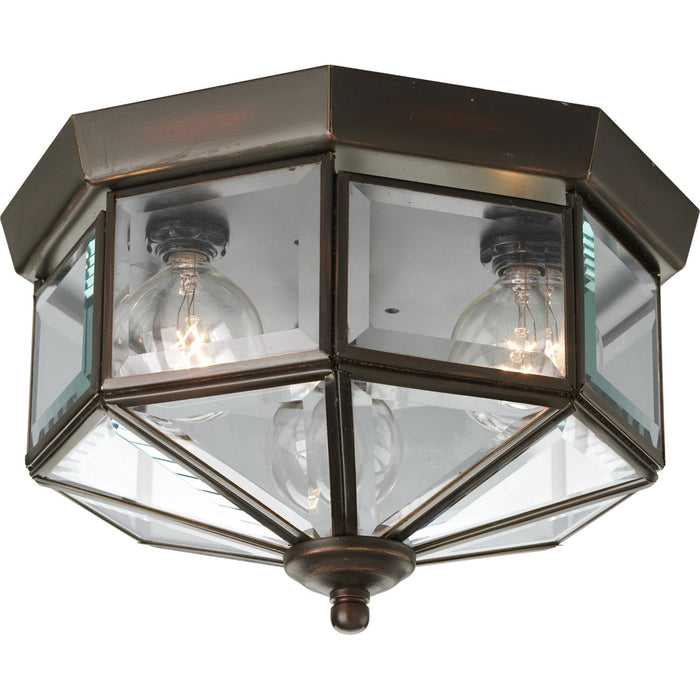 Progress Lighting P5788-20 Three Light Flush Mount, Antique Bronze