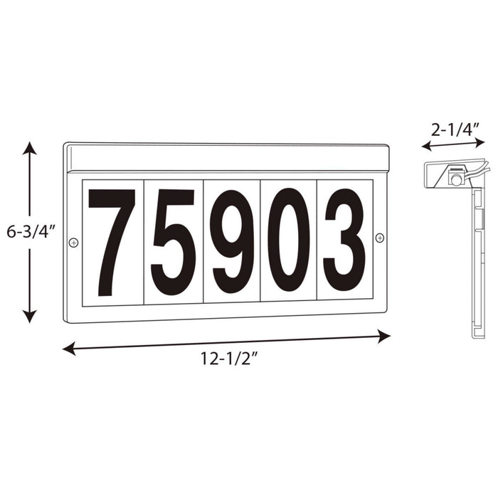 Progress Lighting P5968-31WB Two Light Address Light, Black