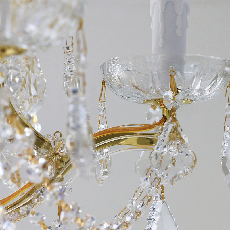 Crystorama 4405-GD-CL-MWP Six Light Mini Chandelier, Gold