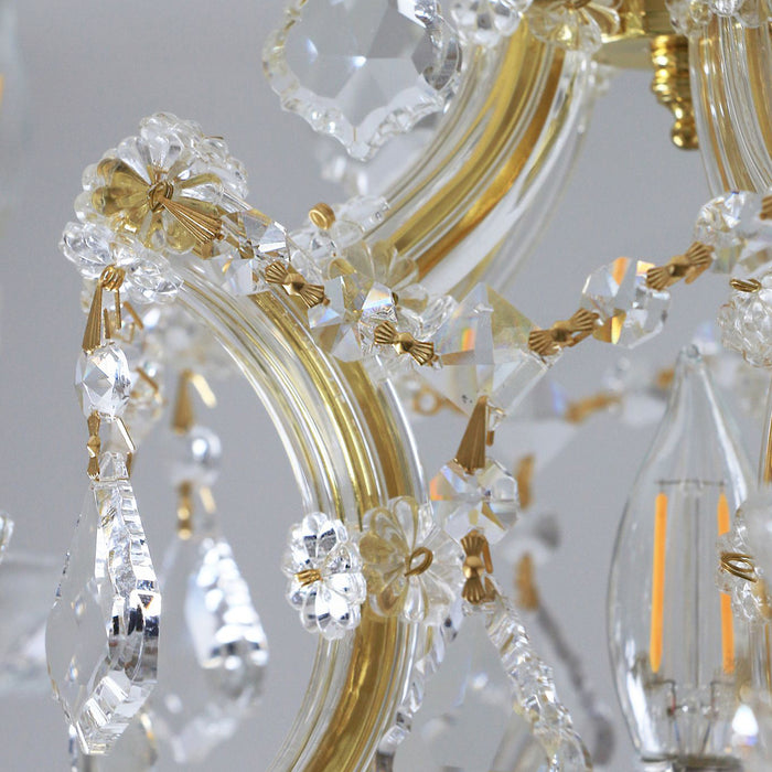 Crystorama 4405-GD-CL-SAQ Six Light Mini Chandelier, Gold