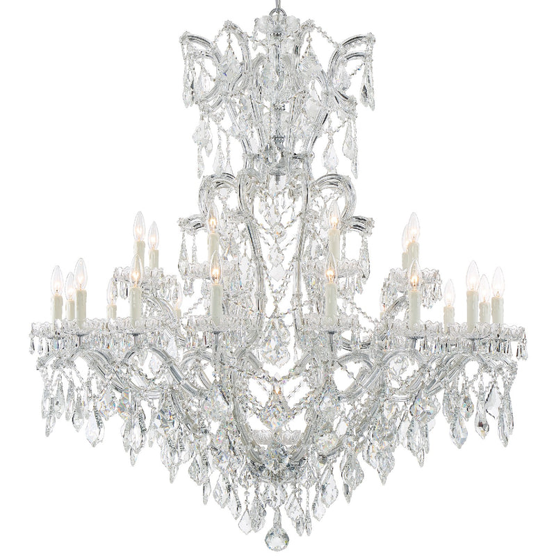 Crystorama 4424-CH-CL-MWP 25 Light Chandelier, Polished Chrome