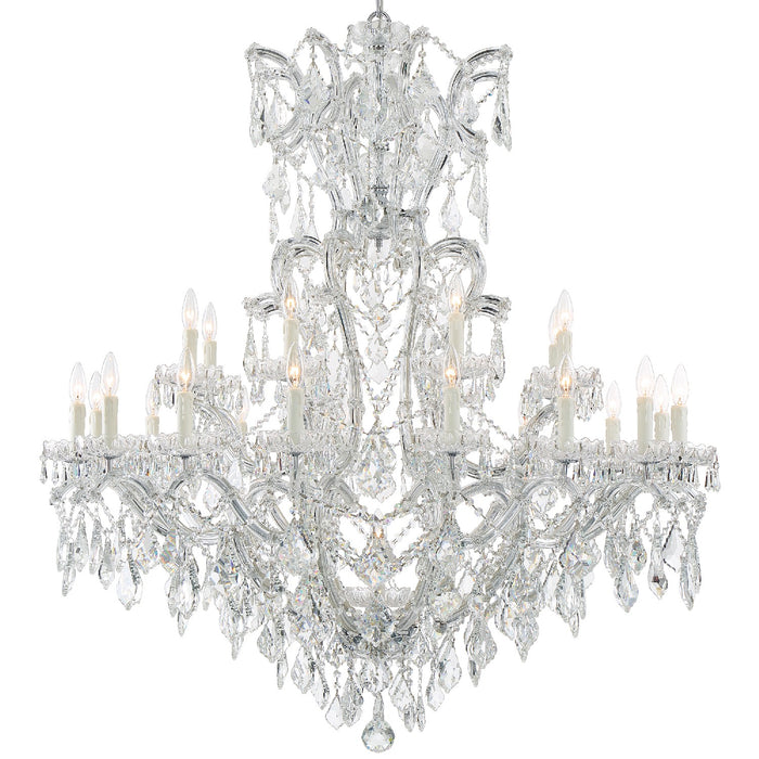Crystorama 4424-CH-CL-MWP 25 Light Chandelier, Polished Chrome