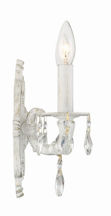 Crystorama 5022-AW-CL-MWP Two Light Wall Sconce, Antique White