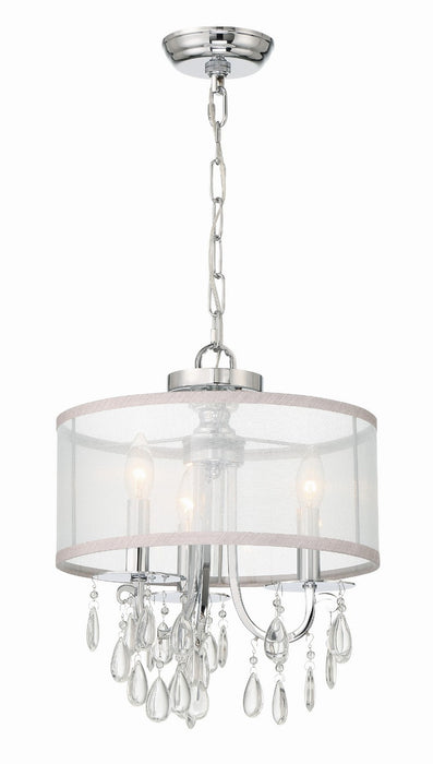Crystorama 5623-CH Three Light Mini Chandelier, Polished Chrome