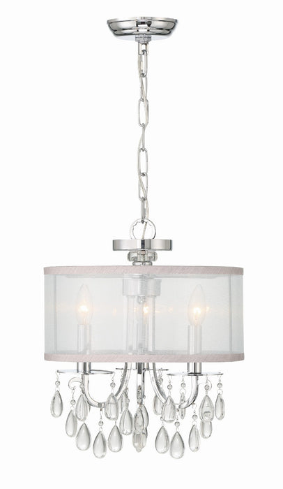 Crystorama 5623-CH Three Light Mini Chandelier, Polished Chrome