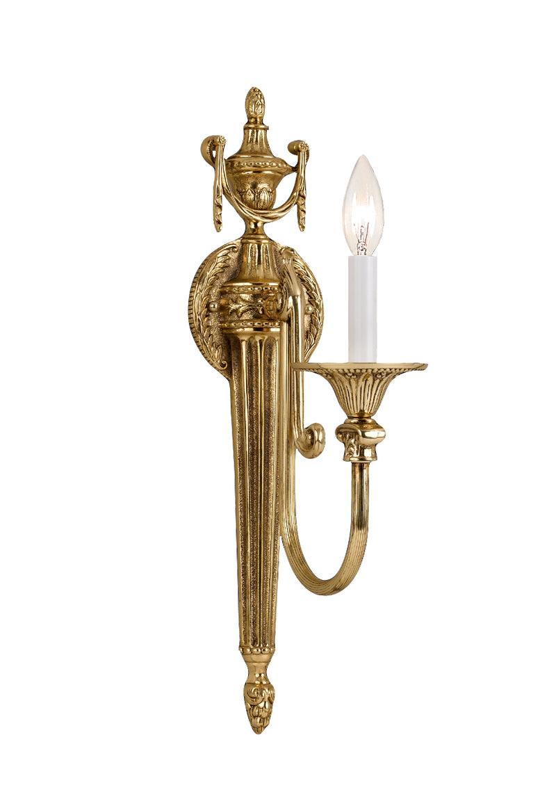 Crystorama 7001-OB One Light Wall Sconce, Olde Brass