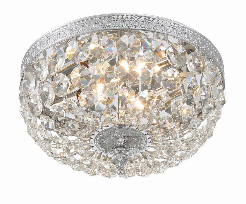 Crystorama 710-CH-CL-MWP Two Light Flush Mount, Polished Chrome