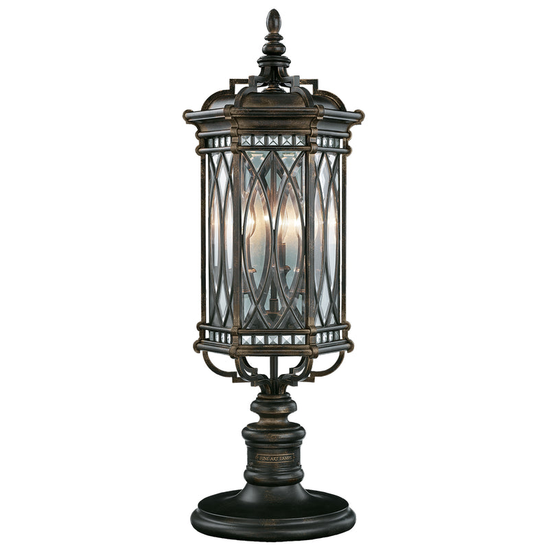 Fine Art 611283ST Three Light Outdoor Pier/Post Mount, Black