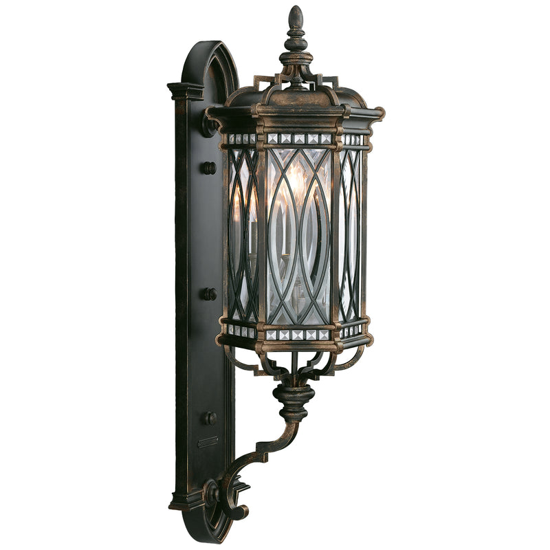 Fine Art 612081ST Four Light Outdoor Wall Mount, Black