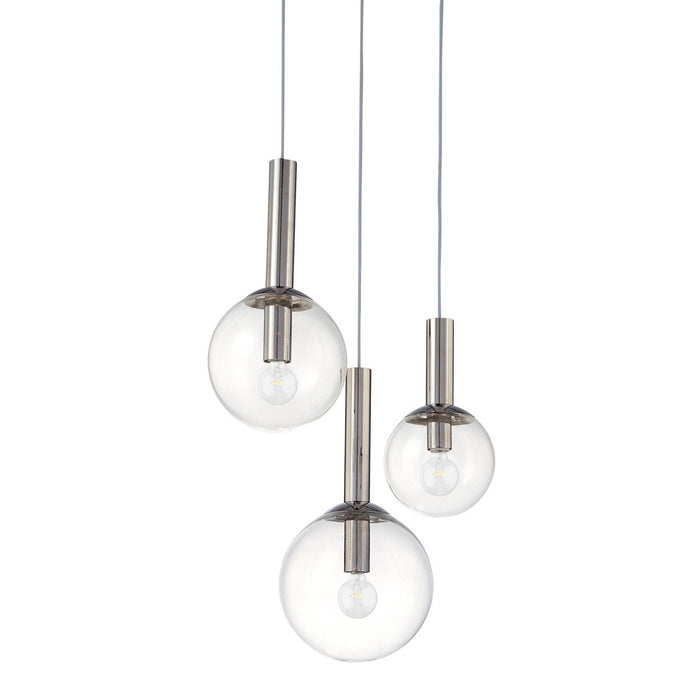 Sonneman 3763.35 Three Light Pendant, Polished Nickel