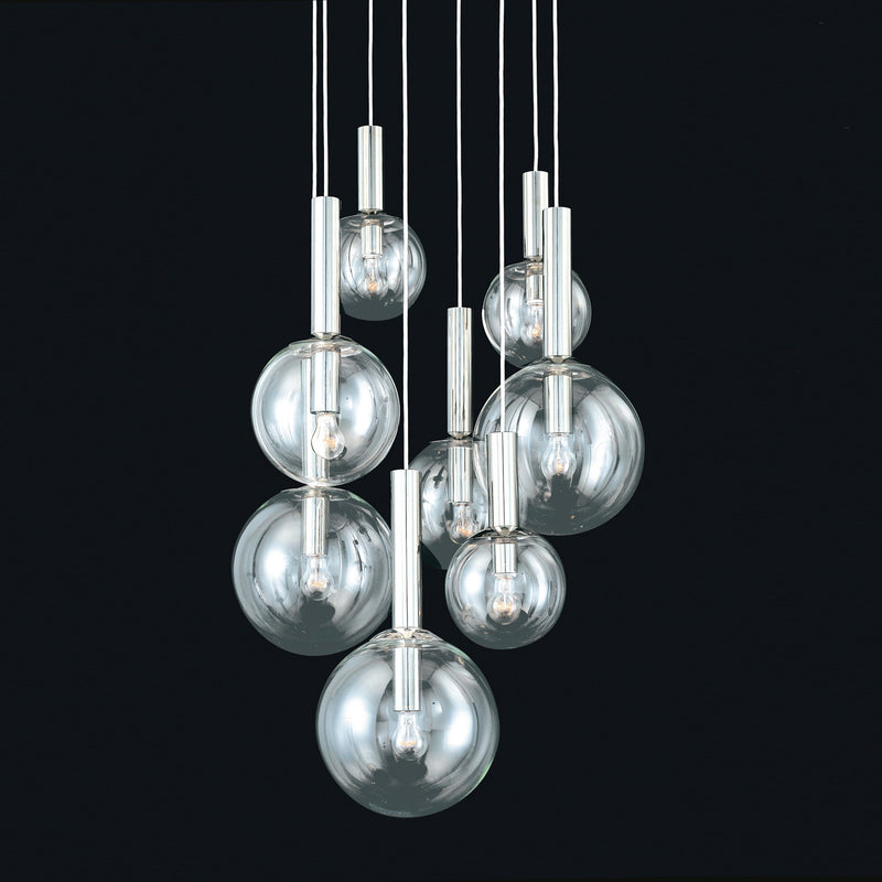 Sonneman 3768.35 Eight Light Pendant, Polished Nickel