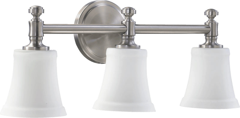 Quorum 5122-3-65 Three Light Vanity, Satin Nickel