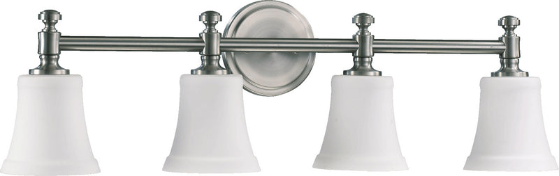 Quorum 5122-4-65 Four Light Vanity, Satin Nickel