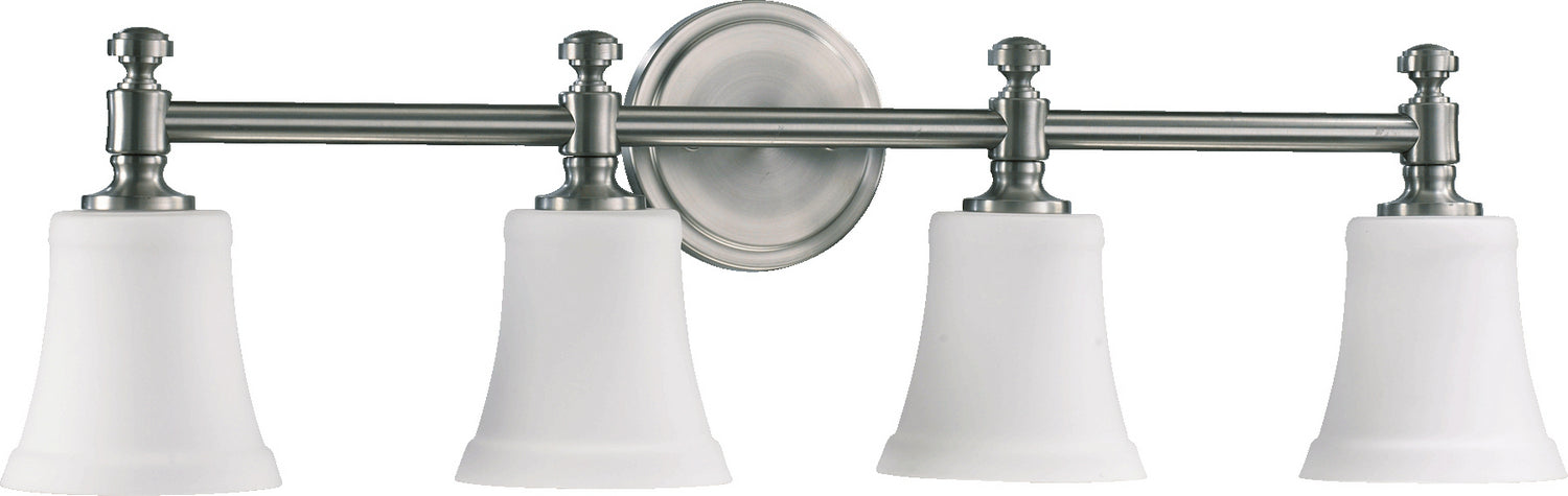 Quorum 5122-4-65 Four Light Vanity, Satin Nickel