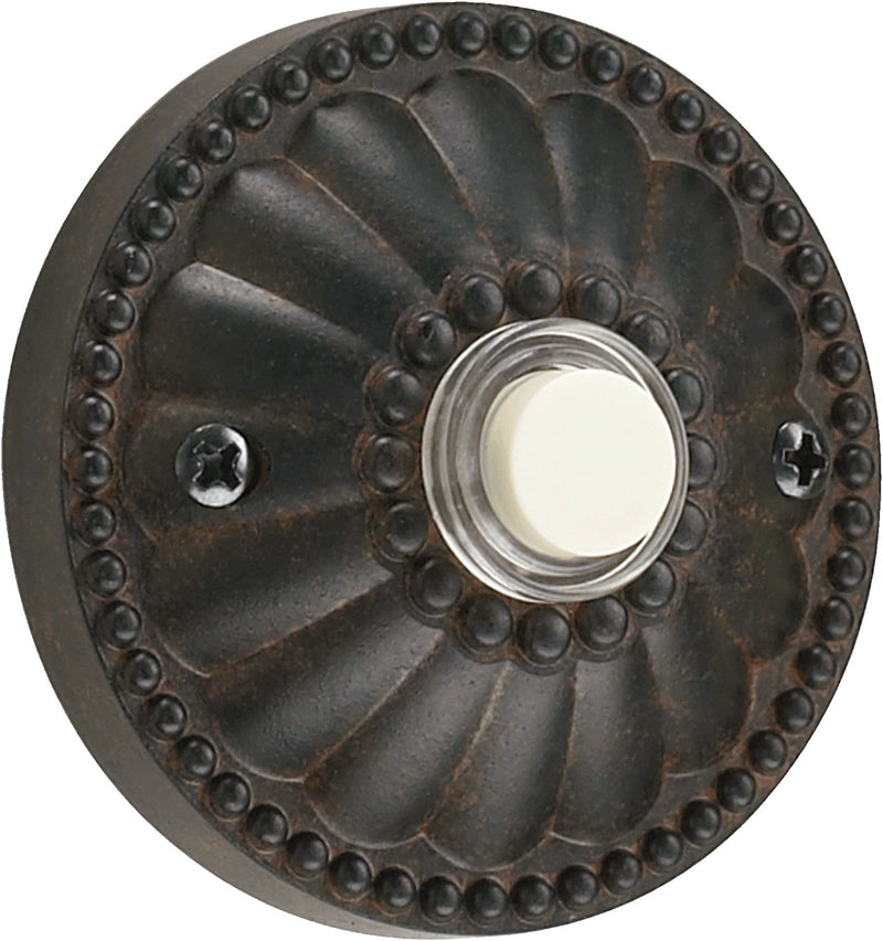 Quorum 7-306-44 Door Chime Button, Toasted Sienna