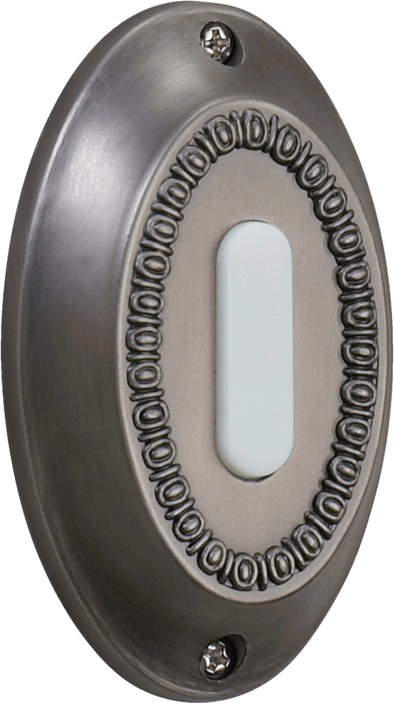 Quorum 7-307-92 Door Chime Button, Antique Silver