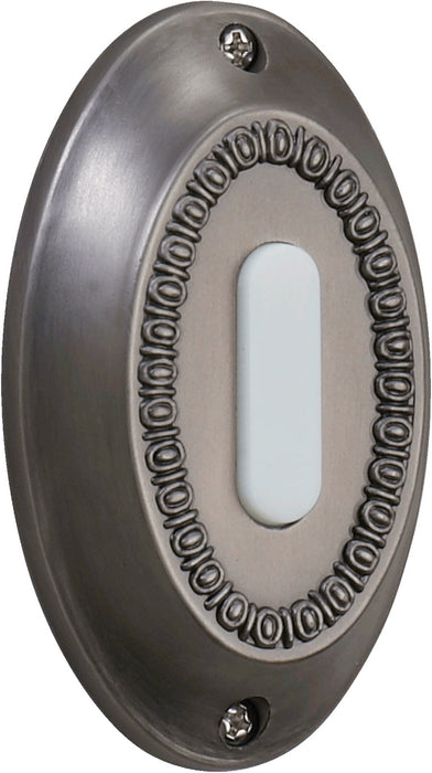 Quorum 7-307-92 Door Chime Button, Antique Silver